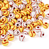 Biyun 200Pcs 2 Colors Opaque Acrylic Round Beads SACR-BY0001-02-13