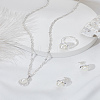 Alloy Pendant Necklaces & Stud Earrings & Ring Sets for Women SJEW-LP0001-20-3