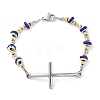 201 Stainless Steel Link Chain Bracelets BJEW-A032-01GP-02-2