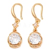 Brass Micro Pave Clear Cubic Zirconia Dangle Earrings EJEW-K300-23G-4