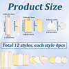 48Pcs 12 Styles Brass & Stainless Steel Pendants FIND-SC0021-35-2