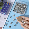 SUNNYCLUE 100Pcs 10 Style Tibetan Style Alloy Tube Bails FIND-SC0008-44-3