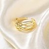 Rack Plating Brass Cuff Finger Rings RJEW-M028-18G-5