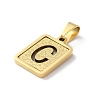 304 Stainless Steel Alphabet Pendants STAS-S152-01G-C-2