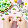 Rubberized Style Opaque Acrylic Beads MACR-CJC0009-02C-4