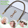 1Pc Black Imitation Leather Alloy Purse Chains FIND-AR0006-37-3