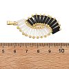 Glass Seed Beaded Pendants PALLOY-MZ01375-01-3