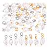 32Pcs 8 Styles Natural Pearl Nuggets Pendants PALLOY-PH01723-6