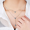 SHEGRACE 925 Sterling Silver Two-Tiered Necklaces JN702A-3