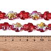 Electroplate Transparent Glass Beads Strands EGLA-N055-04A-04-4