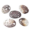 Natural Shell Carved Cabochons SHEL-L014-01-1