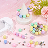 50Pcs Opaque Acrylic Beads MACR-SC0002-34-3