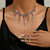 Octopus Alloy Rhinestone Pendant Necklaces & Stud Dangle Earrings Sets FS-WG9BFDE-06-1