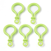 Opaque Solid Color Bulb Shaped Plastic Push Gate Snap Keychain Clasp Findings LS-KY-T021-01F-1