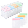 Rectangle Transparent ABS Plastic Jewelry Storage Boxes with Lid and PVC Bags CON-WH20001-17A-1