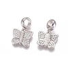 Brass Micro Pave Cubic Zirconia European Dangle Charms ZIRC-E163-16P-1