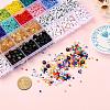 5 Colors Flat Round Acrylic Letter Beads DIY-YW0002-54-9