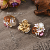 Elegant Vintage Flower Alloy Enamel Stud Earrings & Rings Sets XH9844-4