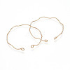 Brass Wavy Open Cuff Bangle Making KK-N258-02G-2