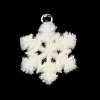 Christmas Flocky Opaque Resin Pendants RESI-C064-01C-2