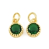 Brass Pave Cubic Zirconia Charms CU-CBA3D67-02G-03-1