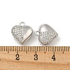 Brass Micro Pave Clear Cubic Zirconia Charms KK-Z057-05P-3