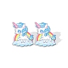 Acrylic Unicorn Stud Earrngs for Women PW-WGBF812-05-1