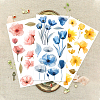 3 Sheets 3 Styles Flower PVC Waterproof Decorative Stickers DIY-WH0404-033-2