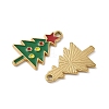 304 Stainless Steel Enamel Pendants STAS-L300-012G-28-2