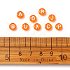 Transparent Dark Orange Acrylic Beads TACR-YW0001-08E-6