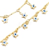 Star with Evil Eye Charm Necklace & Bracelet Jewelry Sets SJEW-JS01131-2