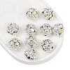 Brass Rhinestone Beads X-RB-A011-8mm-28S-3