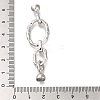 Brass Micro Pave Clear Cubic Zirconia Fold Over Clasps KK-H480-26P-3