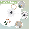 Leather and Alloy Keychain HJEW-WH20022-04B-01-5