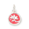 925 Sterling Silver Crimson Enamel Pendants STER-C014-01D-S-1