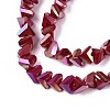 Electroplate Opaque Glass Beads Strands GLAA-N022-4mm-15-4