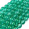 Frosted Transparent Glass Bead Strands X1-GLAA-P065-8mm-14-2