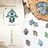 15Pcs 15 Colors Printed Alloy Pendants ENAM-YW0006-44-3