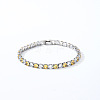 Brass Micro Pave Cubic Zirconia Slider Bracelets for Woman AW4162-2-1