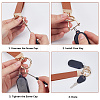 1 Sets PU Alloy Keychain AJEW-GF0010-84-5