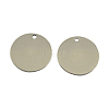 Tarnish Resistant 201 Flat Round Stainless Steel Tag Pendants X-STAS-S020-1