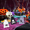 BENECREAT 24Pcs 6 Colors  Halloween Burlap Packing Pouches Drawstring Bags ABAG-BC0001-49-5