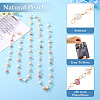 Handmade Cultured Freshwater Pearl Beaded Chains AJEW-TA0001-94-5