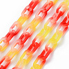 Two Tone Spray Painted Handmade Transparent Acrylic Cable Chains TACR-T022-02C-1
