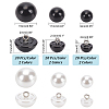 120pcs 6 styles Plastic Imitation Pearl Button FIND-PH0017-42-2