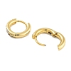 Ion Plating(IP) 304 Stainless Steel Micro Pave Clear Cubic Zirconia Huggie Hoop Earrings EJEW-C096-01C-G-2