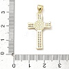 Brass Micro Pave Clear Cubic Zirconia Pendants KK-P350-16G-02-3