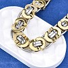 304 Stainless Steel Byzantine Chain Bracelets for Women Men BJEW-R018-22GP-02-5