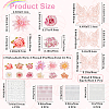 46Pcs 17 Style Cloth Rose Flower AJEW-GF0008-83-2