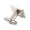 Rectangle 201 Stainless Steel Swank Cuff Links SA-CBAE2BD-01P-B-2